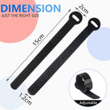 Darrahopens Electronics > Computer Accessories > Cable Management 60 Pack Black Reusable Cable Ties Adjustable Hook And Loop Cable Management For Pc Cable Organizer Tv Office