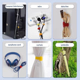 Darrahopens Electronics > Computer Accessories > Cable Management Cable Clips - 120 Pieces - Reusable Cable Ties - Cable Ties for Data Cable Management - Ideal for Cable Management in the Home, Office, Garden and More - Available in 6 Mixed Colors