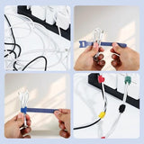 Darrahopens Electronics > Computer Accessories > Cable Management Cable Clips - 120 Pieces - Reusable Cable Ties - Cable Ties for Data Cable Management - Ideal for Cable Management in the Home, Office, Garden and More - Available in 6 Mixed Colors