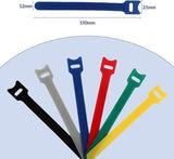 Darrahopens Electronics > Computer Accessories > Cable Management Cable Clips - 120 Pieces - Reusable Cable Ties - Cable Ties for Data Cable Management - Ideal for Cable Management in the Home, Office, Garden and More - Available in 6 Mixed Colors