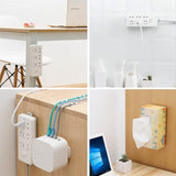 Darrahopens Electronics > Computer Accessories > Cable Management Self-adhesive - Desk socket holder - No perforation - Self-adhesive socket holder - Cable management - No perforation surge protection - Power strip holder bracket (4 pieces)
