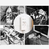 Darrahopens Electronics > Computer Accessories > Cable Management Self-adhesive - Desk socket holder - No perforation - Self-adhesive socket holder - Cable management - No perforation surge protection - Power strip holder bracket (4 pieces)