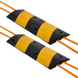 Darrahopens Electronics > Computer Accessories > Cable Management VEVOR 1000MM Rubber Speed Bump, 2 Pack, 2 Channel Heavy Duty Traffic Speed Hump, 9,979 kg/Axle Load Capacity, Cable Protector Ramp with Expansion Screws, for Asphalt Concrete Gravel Driveway and Road
