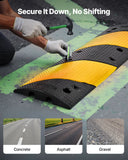 Darrahopens Electronics > Computer Accessories > Cable Management VEVOR 1000MM Rubber Speed Bump, 2 Pack, 2 Channel Heavy Duty Traffic Speed Hump, 9,979 kg/Axle Load Capacity, Cable Protector Ramp with Expansion Screws, for Asphalt Concrete Gravel Driveway and Road