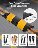 Darrahopens Electronics > Computer Accessories > Cable Management VEVOR 1000MM Rubber Speed Bump, 2 Pack, 2 Channel Heavy Duty Traffic Speed Hump, 9,979 kg/Axle Load Capacity, Cable Protector Ramp with Expansion Screws, for Asphalt Concrete Gravel Driveway and Road