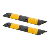 Darrahopens Electronics > Computer Accessories > Cable Management VEVOR 1000MM Rubber Speed Bump, 2 Pack, 2 Channel Heavy Duty Traffic Speed Hump, 9,979 kg/Axle Load Capacity, Cable Protector Ramp with Expansion Screws, for Asphalt Concrete Gravel Driveway and Road