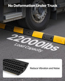 Darrahopens Electronics > Computer Accessories > Cable Management VEVOR 1000MM Rubber Speed Bump, 2 Pack, 2 Channel Heavy Duty Traffic Speed Hump, 9,979 kg/Axle Load Capacity, Cable Protector Ramp with Expansion Screws, for Asphalt Concrete Gravel Driveway and Road
