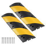 Darrahopens Electronics > Computer Accessories > Cable Management VEVOR 1000MM Rubber Speed Bump, 2 Pack, 2 Channel Heavy Duty Traffic Speed Hump, 9,979 kg/Axle Load Capacity, Cable Protector Ramp with Expansion Screws, for Asphalt Concrete Gravel Driveway and Road