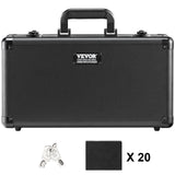 Darrahopens Electronics > Computer Accessories > Cable Management VEVOR Graded Card Storage Box, 4 Slots, Graded Sports Cards Holder Carrying Case with Key Lock Foam Dividers, for 108 PSA Graded Cards 76 BGS Cards 84 SGC Cards 388 Top Loaders or 999+ Loose Cards