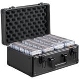 Darrahopens Electronics > Computer Accessories > Cable Management VEVOR Graded Card Storage Box, 4 Slots, Graded Sports Cards Holder Carrying Case with Key Lock Foam Dividers, for 108 PSA Graded Cards 76 BGS Cards 84 SGC Cards 388 Top Loaders or 999+ Loose Cards