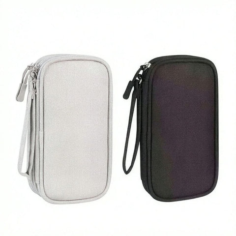 Darrahopens Electronics > Computer Accessories > Cable Management Waterproof Electronic Storage Bag – Multi-Layer Organizer with Multiple Zippers for Cables, Hard Drives & Headphones.(2Pcs) In Australia - Darrahopens