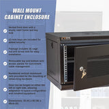 Darrahopens Electronics > Computer Accessories > Cases & Skins 19" 6U Wall Mount Network DVR NVR Data Cabinet Enclosure