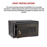 Darrahopens Electronics > Computer Accessories > Cases & Skins 19" 6U Wall Mount Network DVR NVR Data Cabinet Enclosure