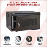 Darrahopens Electronics > Computer Accessories > Cases & Skins 19" 6U Wall Mount Network DVR NVR Data Cabinet Enclosure