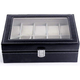 Darrahopens Electronics > Computer Accessories > Cases & Skins Leather Watch Jewelry Display Storage Holder Case 10 Grids Box Organizer