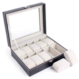 Darrahopens Electronics > Computer Accessories > Cases & Skins Leather Watch Jewelry Display Storage Holder Case 10 Grids Box Organizer