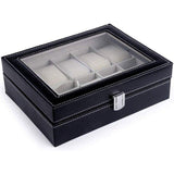 Darrahopens Electronics > Computer Accessories > Cases & Skins Leather Watch Jewelry Display Storage Holder Case 10 Grids Box Organizer
