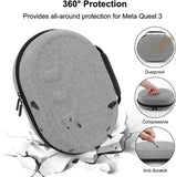 Darrahopens Electronics > Computer Accessories > Cases & Skins Meta Quest 3 Headset Shockproof Carrying Case Hard Case with Divider and Mesh Pocket Portable Storage Repo Resistant