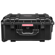 Darrahopens Electronics > Computer Accessories > Cases & Skins VEVOR 2.5 Cu.ft Weatherproof Hard Case, Waterproof Hard Case with Rolling Wheels and Retractable Pull Handle, IP67 Waterproof Protective Case with 4 Clips, 4 Padlock Holes, and Foam Inserted, Black