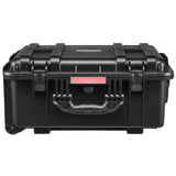 Darrahopens Electronics > Computer Accessories > Cases & Skins VEVOR 2.5 Cu.ft Weatherproof Hard Case, Waterproof Hard Case with Rolling Wheels and Retractable Pull Handle, IP67 Waterproof Protective Case with 4 Clips, 4 Padlock Holes, and Foam Inserted, Black