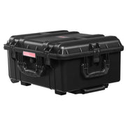 Darrahopens Electronics > Computer Accessories > Cases & Skins VEVOR 2.5 Cu.ft Weatherproof Hard Case, Waterproof Hard Case with Rolling Wheels and Retractable Pull Handle, IP67 Waterproof Protective Case with 4 Clips, 4 Padlock Holes, and Foam Inserted, Black