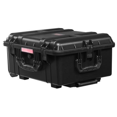 Darrahopens Electronics > Computer Accessories > Cases & Skins VEVOR 2.5 Cu.ft Weatherproof Hard Case, Waterproof Hard Case with Rolling Wheels and Retractable Pull Handle, IP67 Waterproof Protective Case with 4 Clips, 4 Padlock Holes, and Foam Inserted, Black