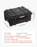 Darrahopens Electronics > Computer Accessories > Cases & Skins VEVOR 2.5 Cu.ft Weatherproof Hard Case, Waterproof Hard Case with Rolling Wheels and Retractable Pull Handle, IP67 Waterproof Protective Case with 4 Clips, 4 Padlock Holes, and Foam Inserted, Black