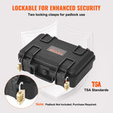 Darrahopens Electronics > Computer Accessories > Cases & Skins VEVOR Hard Pistol Cases with Pre-cut PU Foam, Waterproof & Dustproof Hard Gun Case for 1 Pistol, 12.59×9.01×4.4 in Lockable Pistol Case, Black