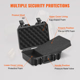 Darrahopens Electronics > Computer Accessories > Cases & Skins VEVOR Hard Pistol Cases with Pre-cut PU Foam, Waterproof & Dustproof Hard Gun Case for 1 Pistol, 12.59×9.01×4.4 in Lockable Pistol Case, Black