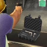 Darrahopens Electronics > Computer Accessories > Cases & Skins VEVOR Hard Pistol Cases with Pre-cut PU Foam, Waterproof & Dustproof Hard Gun Case for 1 Pistol, 12.59×9.01×4.4 in Lockable Pistol Case, Black