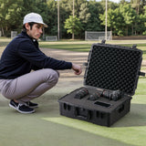 Darrahopens Electronics > Computer Accessories > Cases & Skins VEVOR Weatherproof Hard Case, Heavy Duty Protective Dry Box Case with Pre-cut Foam, and Retractable Pull Handles for Travel, Hunting, Military, Tactical, IP67 Waterproof Case for Cameras (56.1x37x26)