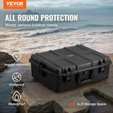 Darrahopens Electronics > Computer Accessories > Cases & Skins VEVOR Weatherproof Hard Case, Heavy Duty Protective Dry Box Case with Pre-cut Foam, and Retractable Pull Handles for Travel, Hunting, Military, Tactical, IP67 Waterproof Case for Cameras (56.1x37x26)
