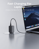 Darrahopens Electronics > Computer Accessories > Computer Cables & Adapters Aukey Comet 100W PD Fast Wall Charger GaN USB-C with 100W 1.8m USB-C to C Cable (PA-C5)