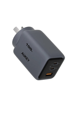 Darrahopens Electronics > Computer Accessories > Computer Cables & Adapters Aukey Comet 100W PD Fast Wall Charger GaN USB-C with 100W 1.8m USB-C to C Cable (PA-C5)