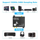 Darrahopens Electronics > Computer Accessories > Computer Cables & Adapters AY107 Digital to Analog Converter Optical Fiber Analog Audio Decoder USB Sound Card Digital Audio Converter