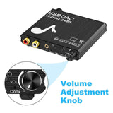 AY107 Digital to Analog Converter Optical Fiber Analog Audio Decoder USB Sound Card Digital Audio Converter