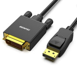 Darrahopens Electronics > Computer Accessories > Computer Cables & Adapters BENFEI 000125BK-10F DisplayPort to DVI Cable Male-Male Gold-Plated Cord Cable 3Mlated