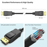 Darrahopens Electronics > Computer Accessories > Computer Cables & Adapters BENFEI 000279BK DP to DP Male to Male Cable 0.9M