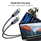 Darrahopens Electronics > Computer Accessories > Computer Cables & Adapters BENFEI 000382GY-4P USB C Fast Charging 60W Cable, 4-Pack(3.3ft/1M x 2 + /6.6ft/2M x 2) Nylon Braided Cable for I-phone 15/16/17 and Samsung / Google phone.