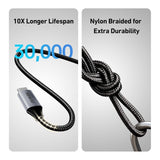 Darrahopens Electronics > Computer Accessories > Computer Cables & Adapters BENFEI 000382GY-4P USB C Fast Charging 60W Cable, 4-Pack(3.3ft/1M x 2 + /6.6ft/2M x 2) Nylon Braided Cable for I-phone 15/16/17 and Samsung / Google phone.