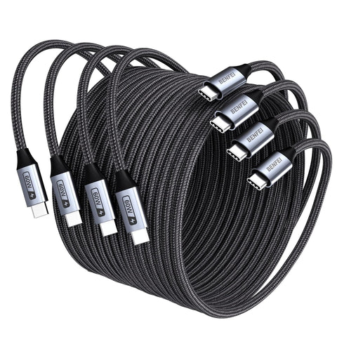 Darrahopens Electronics > Computer Accessories > Computer Cables & Adapters BENFEI 000383GY USB-C to USB-C Cable (4K@120Hz), 100W PD Fast Charging, 10Gbps Data Transfer for I-phone 15/16/17 and Samsung / Google phone 1M