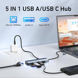 Darrahopens Electronics > Computer Accessories > Computer Cables & Adapters BENFEI 000386GY USB-C + USB 3.0 to Gigabit RJ45 + 3 Port USB 3.0 Hub Compatible with Mac