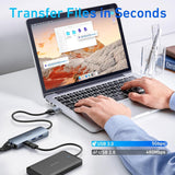 Darrahopens Electronics > Computer Accessories > Computer Cables & Adapters BENFEI 000386GY USB-C + USB 3.0 to Gigabit RJ45 + 3 Port USB 3.0 Hub Compatible with Mac
