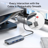 Darrahopens Electronics > Computer Accessories > Computer Cables & Adapters BENFEI 000386GY USB-C + USB 3.0 to Gigabit RJ45 + 3 Port USB 3.0 Hub Compatible with Mac