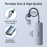 Darrahopens Electronics > Computer Accessories > Computer Cables & Adapters BENFEI 000386GY USB-C + USB 3.0 to Gigabit RJ45 + 3 Port USB 3.0 Hub Compatible with Mac