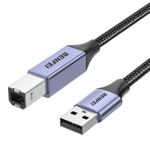 Darrahopens Electronics > Computer Accessories > Computer Cables & Adapters BENFEI 000406GY-2M USB Printer Cable, 6.6 FT/2 Meter USB A to USB B Cable