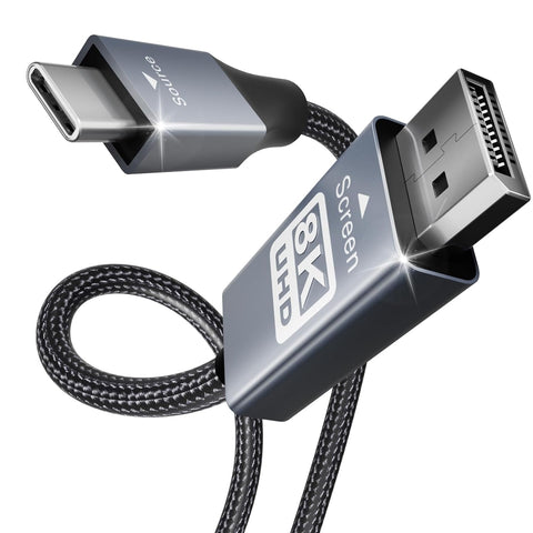 Darrahopens Electronics > Computer Accessories > Computer Cables & Adapters BENFEI 207GY-3F USB-C to DP 0.9m 8K@60Hz Thunderbolt 3