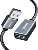 Darrahopens Electronics > Computer Accessories > Computer Cables & Adapters BENFEI 393GY-2M USB3.0 Male to Female Extension cable Nylon Braided 2M