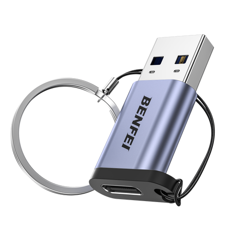 Darrahopens Electronics > Computer Accessories > Computer Cables & Adapters BENFEI 407GY USB Type-A to USB-C Adapter Male to Female Supporting 5V 3A Charging and 10Gbps Data Transmit