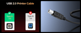 Darrahopens Electronics > Computer Accessories > Computer Cables & Adapters Choetech AB0060-5M USB A to B Printer 5meter Cable Black
